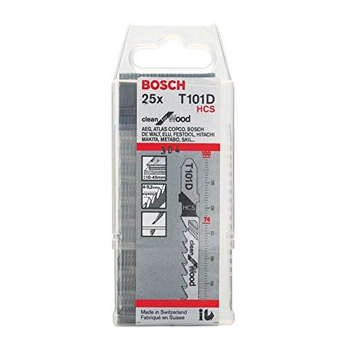 Bosch Professional 2 608 633 577 hojas de sierra de calar T 101 D HCS, Set de 25 Piezas