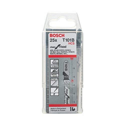 Bosch Professional 2 608 633 622 Hojas de sierra de calar T 101 B HCS, Set de 25 Piezas
