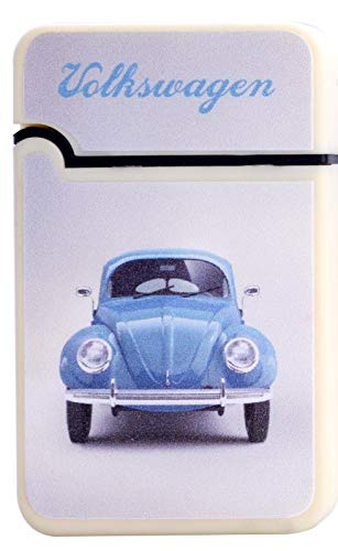 Diseños de Volkswagen Mechero electrónico Gas rellenable de caravana VW Volkswagen Beetle azul Jet Flame, azul