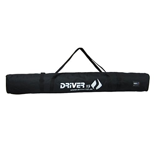 Driver13 ® Bolsa de esquí bolsa para bastones de esquí, bolsa de esquí para el almacenamiento y el transporte durante el esquí, negro impermeable 160 cm