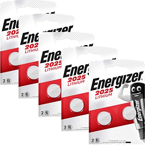 Energizer 637988SET - Pilas de botón, Litio CR2025, 3 V, 5 pack de  2 unidades