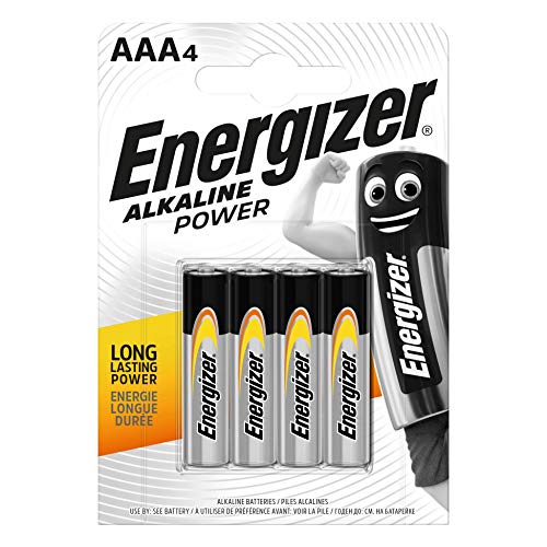 Energizer Alkaline Power -Pack de 4 pilas Alcalinas AAA/LR03
