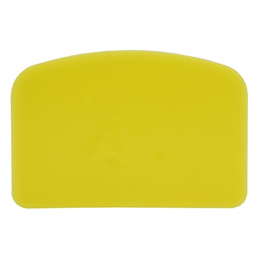 Espátula flexible Schlesinger Standart de polipropileno apta para alimentos (dimensiones: 146 x 98 x 1,65 mm) en varios colores, polipropileno, amarillo, 1 unidad