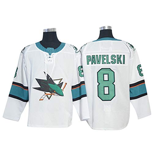 FDSNFV #8 Joe Pavelski Hockey Jersey sobre Hielo NHL Camiseta Hockey Hombre Ropa Respirable T-Shirt Números de Letras Cosidas