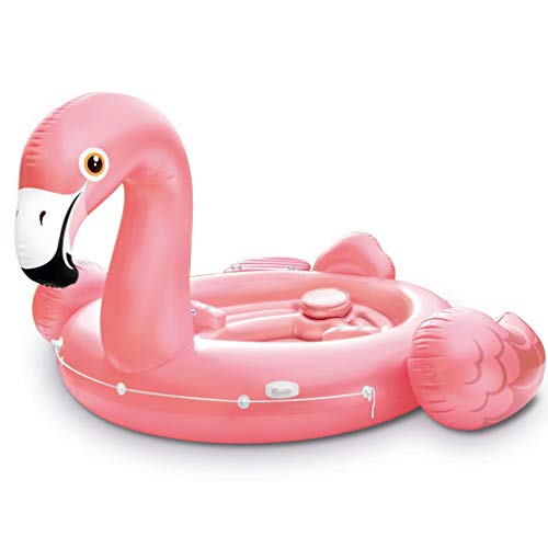 Festnight Flotador para Piscina Flamingo Party Island 57267EU,Flotador Hinchable de Piscina y Playa