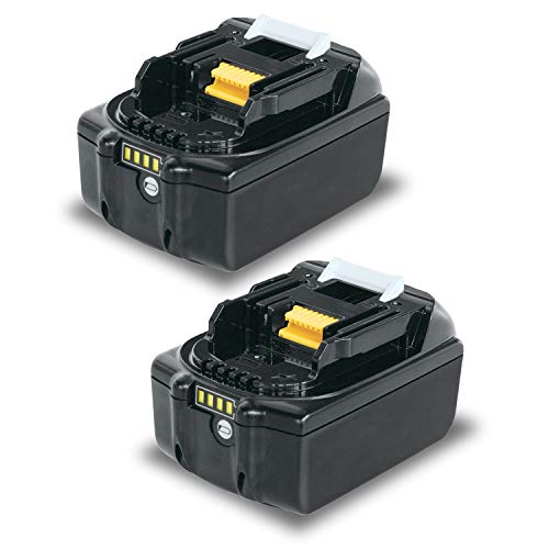 LabTEC 2 BL1850 baterías 18V 5000mAh de litio de repuesto para Makita baterías 18V BL1815 BL1830 BL1835 BL184 BL1860 LXT400 Inalámbrico eléctrico Herramienta con indicador LED.