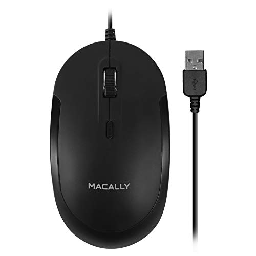 Macally DYNAMOUSE-B Macally DYNAMOUSE-B - Ratón óptico con 2 Botones, Rueda de Desplazamiento y botón dpi para Mac y PC, Color Negro ()