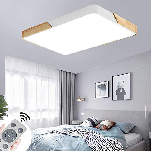 MIWOOHO Luz de techo 72W LED Lámpara de techo Regulable Sala de estar Lámpara de la habitación Dormitorio Cocina Luz de ahorro de energía Lámpara de pared