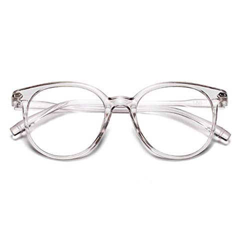 Moda Gafas De Sol Anti Blue Light Eyeglasses Frame Gafas De Mujer Frame Menround Clear Lens Glasses Optical Spectacle Frame Glasswomen White