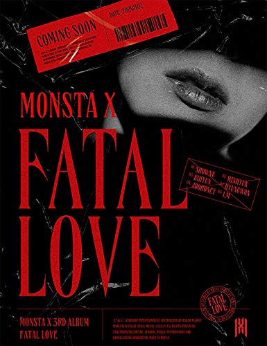 MONSTA X [FATAL LOVE] 3rd Album. [VER.1 + VER.2 + VER.3 + VER.4] 4 VER SET. 4ea CD+4p POSTER+4ea Photo Book(each 120p)+4ea Sticker+4ea Photo Card+TRACKING CODE K-POP SEALED