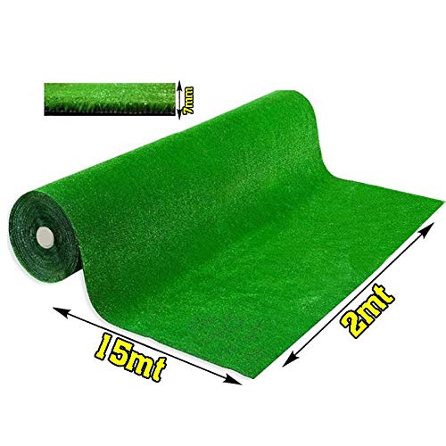 Olivo.Shop – Grass Green, césped sintético de 7 mm para realizar jardines o campos de fútbol – Manto de hierba artificial – Disponible en varios tamaños (2 x 15 metros)