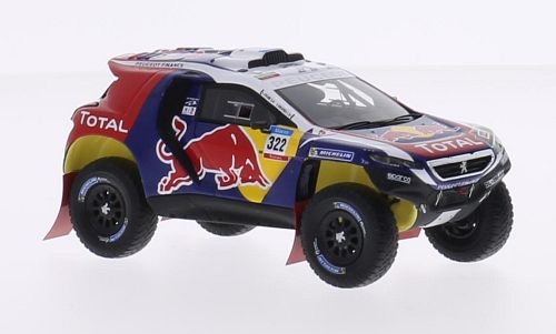 Peugeot DKR, No.322, Red Bull, toatl, Rallye Dakar, 2015, Modelo de Auto, modello completo, Spark 1:43