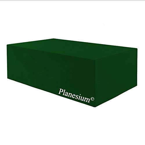 Planesium Premium - Funda protectora para muebles de jardín, impermeable, transpirable, resistente al desgarro, 575 g/m lineal, 240 x 180 x 96 cm, color verde abeto