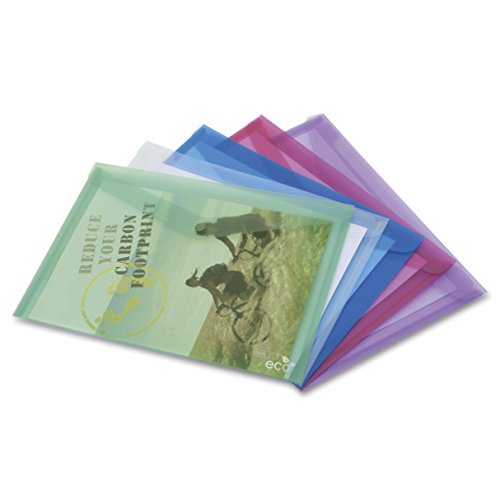 Rapesco Documentos - Carpeta A4+ fabricada con materiales ecologicos, colores traslúcidos, 5 unidades