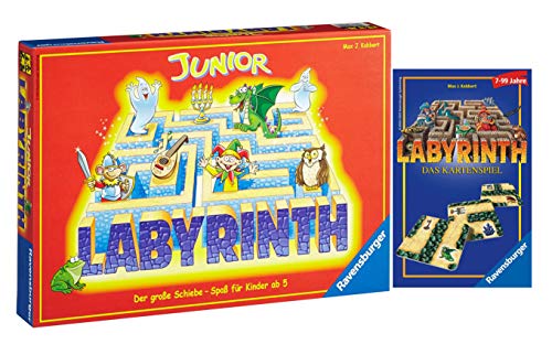 rav Ravensburger Labyrinth Set 21210 Junior Labyrinth + 23206 - Juego de cartas, a partir de 5 años