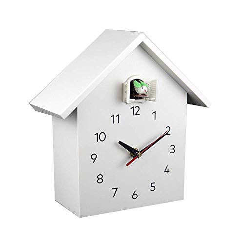 Reloj de Cuco Moderno de , Reloj de Pared Simple con péndulo, bajo Consumo de energía y Uso a Largo Plazo, aplicación de escenarios múltiples, Blanco