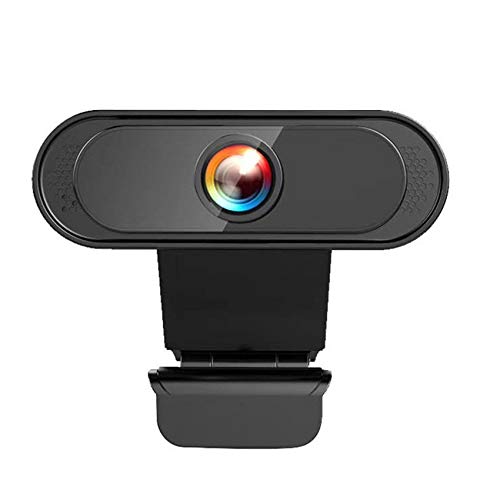 Rpanle Webcam PC Full HD 1080P con Micrófono, Diseño Plegable y Giratorio de 360 °, Micrófono con Cancelación de Ruido, Cámara USB 2.0 para Videollamadas/Estudio/Conferencia/Grabación