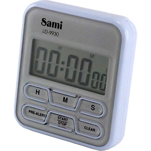 Sami Sami-LD9930A Temporizador Digital. Tamaño Mini, Temporizador, Reloj, Cuenta Regresiva, Tiempo 24h con Imán. Color Azul