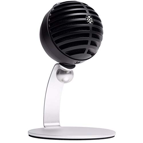 SHURE Micrófono MV5C para oficina en casa, micrófono de conferencia para Mac y PC, voz y llamadas nítidas, configuración rápida y sencilla, funciona con equipo, zoom y otros - Negro