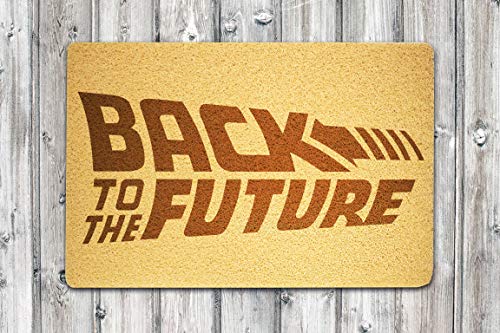 StarlingShop Back to the Future - Felpudo de regreso al futuro, ideal para decoración al aire libre, regalo de cumpleaños