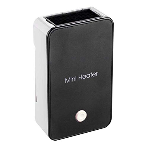 Starmood Portátil Mini Manual Calentador Eléctrico Invierno Interior Sobremesa Aire Ventilador Calentador para Hogar Oficina Calefactor - Negro
