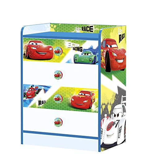 STOR - Comoda Infantil Charm con cajones | Cars Racers - Rayo Mcqueen | Disney - Dimensiones: 80,5 x 60 x 40 cm. - Varios Personajes