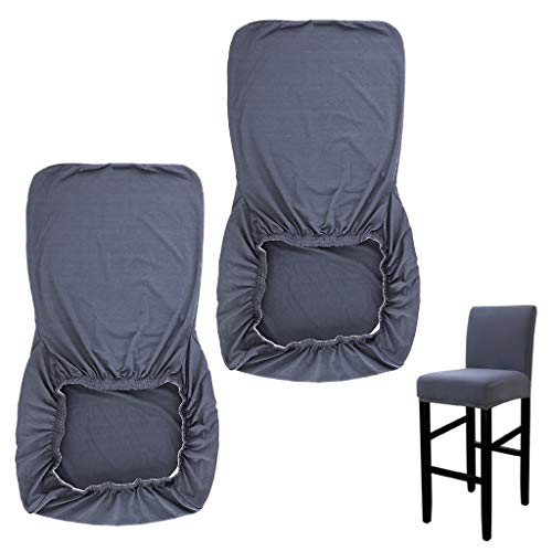 SUMTREE Fundas para silla alta de color azul oscuro, fundas extraíbles y lavables, para sillas de comedor o taburetes (2 unidades, sin silla)