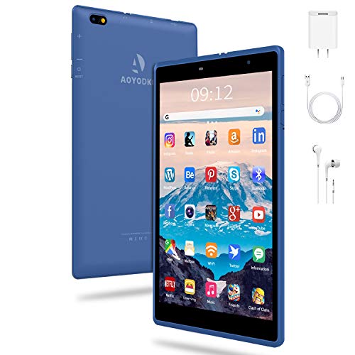 Tablet 8 Pulgadas Android 10 IPS Ultrar-Rápido Tablets HD 1280 * 800 Quad Core 3GB RAM 32GB/128GB ROM WiFi GPS 5000mAh Bluetooth 4.2-Certificación Google GMS (Azul)