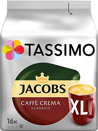 Tassimo Jacobs Caffè Crema Classico XL - 5 Paquetes (80 Porciones)