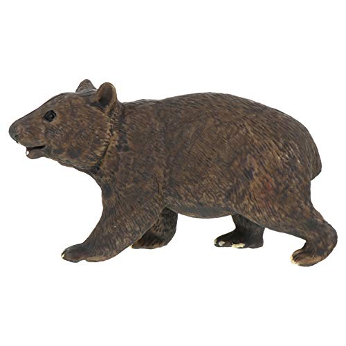 TOYANDONA Juguete Modelo Wombat Figura de Oso Realista Ajuste de Escritorio Ornamento Escultura Animal Bosque Juguete Educativo para Niños Juguete de Cumpleaños Regalo