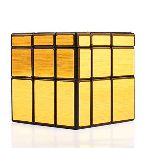 TOYESS Cubo Mágico,Mirror Cube Speed Cube 3x3x3 Rompecabezas Cubo de Velocidad Regalo de Adulto para Niños,Oro