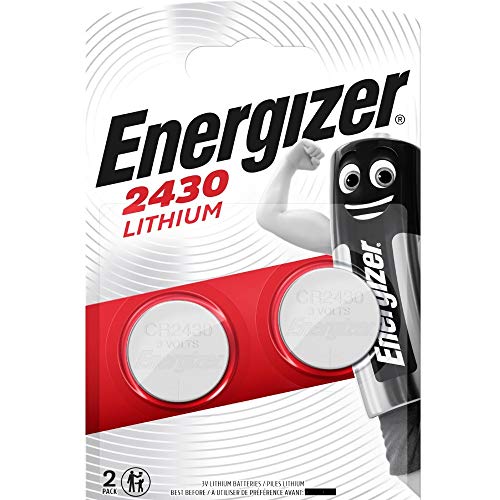 Twin Pack Energizer CR2430 3v Lithium button coin cell battery by Energizer