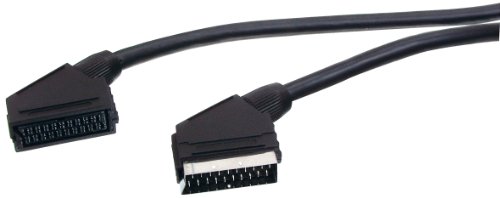 Valueline SCART 40 Cable EUROCONECTOR - Cables EUROCONECTORES (SCART (21-Pin), SCART (21-Pin), Macho/Hembra, Níquel, Negro, 93 x 45 x 156 mm)