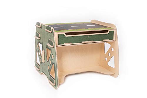 Wakwayne Tom - Puente de mesa, mesa infantil creativa, de madera, para manualidades