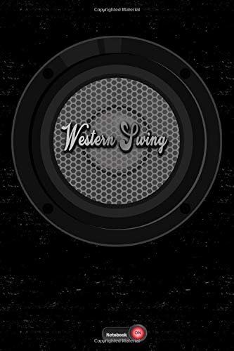 Western Swing Notebook: Boom Box Speaker Western Swing Music Journal 6 x 9 inch 120 lined pages gift