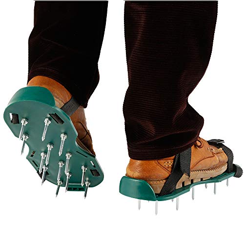 Zapatos Aireadores de Césped Zapatos con Suelas Escarificadoras y 2 Nuevo Tipo de Hebilla Fija Zapatos Aireadores para un aireado Sencillo y fácil del césped