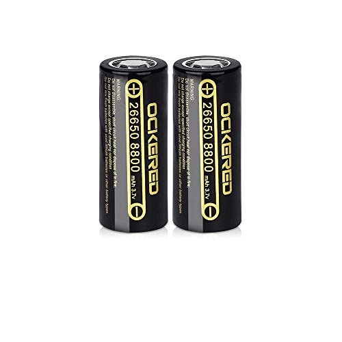 2 uds 3,7 V 26650 batería 8800 Mah batería Recargable de Iones de Litio para Linterna Led antorcha batería acumuladora de Iones de Litio