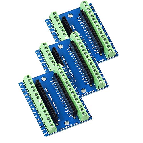 3 unidades Nano Terminal adaptador I/O Shield tarjeta de expansión placa de expansión para Arduino Nano V3.0 ATMEGA328P módulo Board