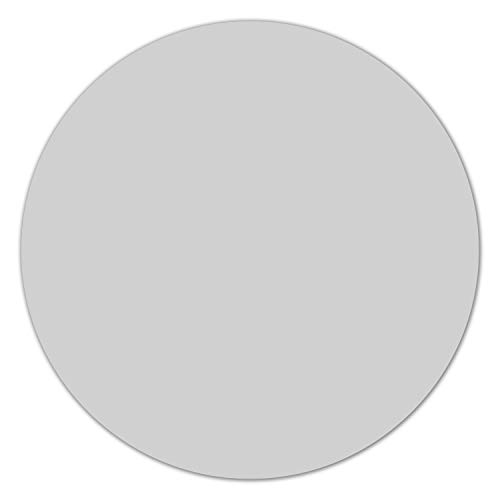 Alfombrilla de ratón en color gris, diámetro de 22 cm, redonda, alfombrilla de ratón en tamaño estándar, antideslizante, simple, moderno y atemporal I dv_635