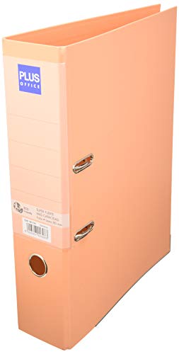 Archivador Plus Office Folio Rado de Palanca Super Fuerte Gran Capacidad- Lomo 80 mm. Naranja Pastel.