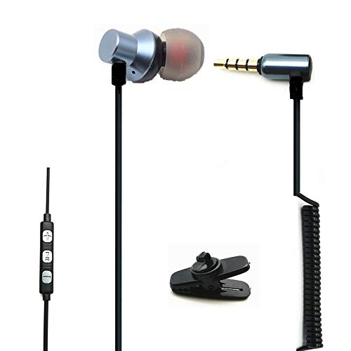 Auricular de un Solo Lado con micrófono, Auricular de un Solo oído Auriculares internos con Cable para iPhone, teléfonos Inteligentes, Android, Reproductores de MP3 (oído Derecho)