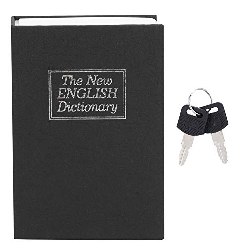 Book Safe Portable Secret, Mini libro de simulación Caja de almacenamiento segura Dinero Efectivo Joyas Caja de bloqueo de seguridad con llaves Estilo de diccionario de inglés con 2 llaves