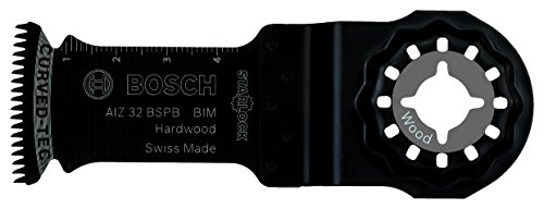 Bosch Professional Starlock - Hoja de sierra de inmersión para madera dura, AIZ 32 BSPB, 50 x 32 mm, 5 unidades