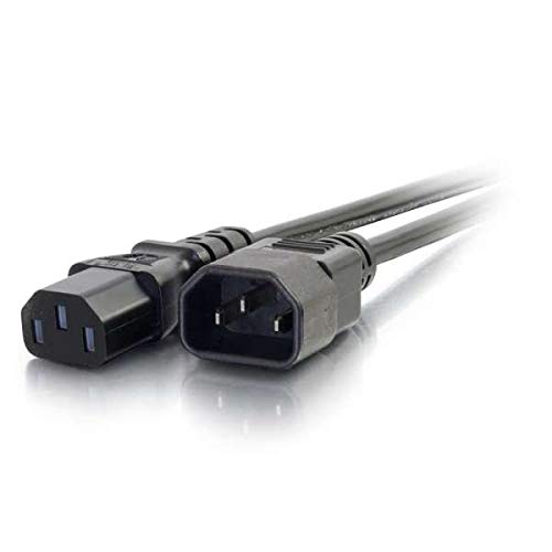 C2G Alargo de - Cable (2 m, Male connector / Female connector, C14 acoplador, C13 acoplador, 250 V, Negro)