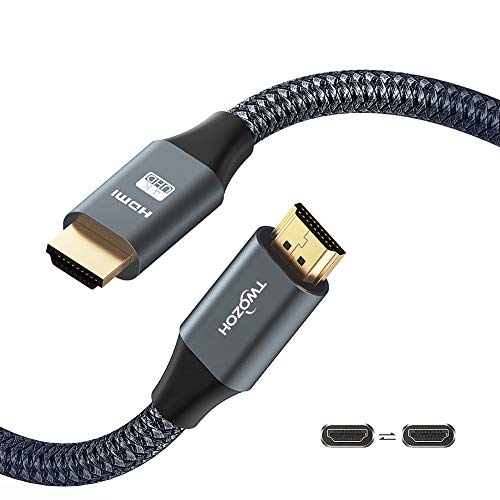 Cable HDMI 4K 1M, Twozoh Cable HDMI 2.0 de Alta Velocidad 18Gbps, Cable HDMI Trenzado Compatible con PS5, PS3, PS4, PC, Proyector, HDTV, Xbox