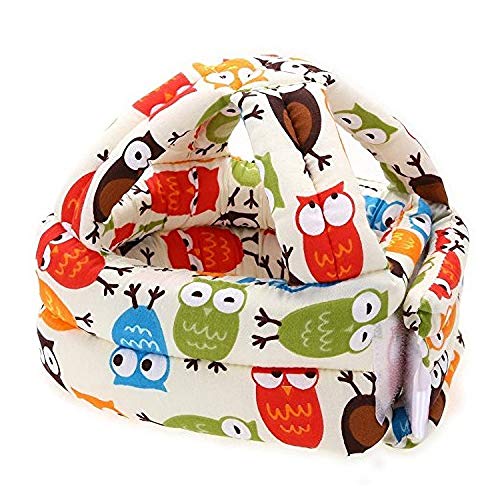 Casco de bebé Protector de cabeza, infantil Sombrero de protección para niños Anti-colisión Casco de seguridad ajustable de algodón