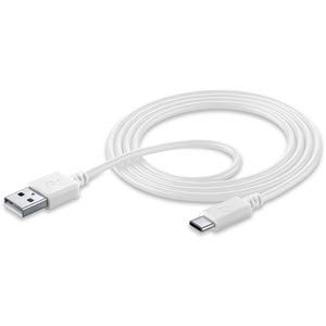 Cellularline 1,2 m USB-A/USB-C Cable de Datos, Color Blanco