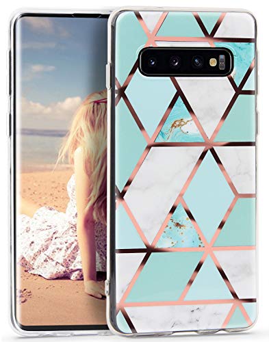 Ciutek – Carcasa para Samsung Galaxy S10 de 6.1 pulgadas (2019), color verde y blanco