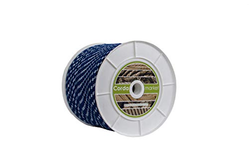 Cordamarket cuerda skota nylon 6 mm platinium line azul/blanco 200 mts