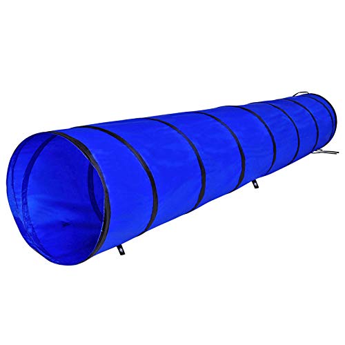 dibea Túnel para perros túnel de agilidad para mascotas (M) 300x50 cm color Azul